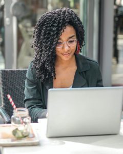 Women using digital device