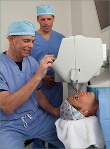 eye doctor performing surgery